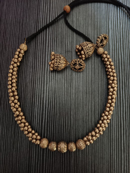 Samskruthi Ghungroo Handmade Terracotta Necklace